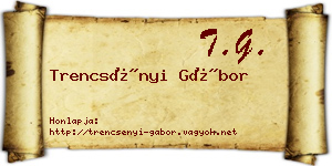 Trencsényi Gábor névjegykártya
