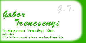 gabor trencsenyi business card