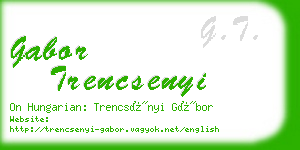 gabor trencsenyi business card